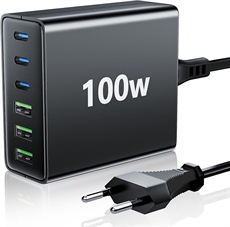 USB-oplader 100W med 6 porte 